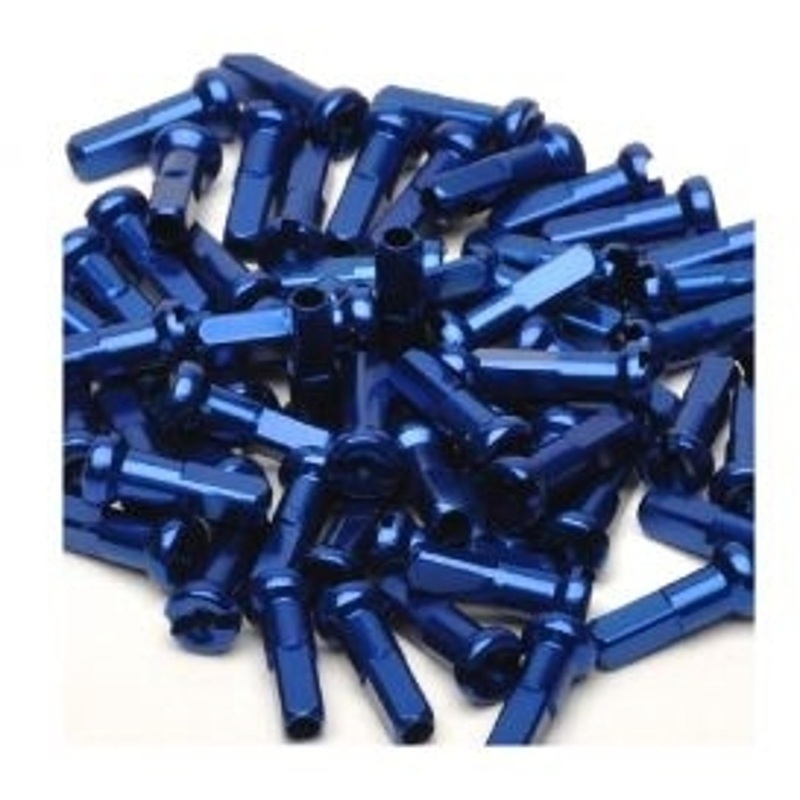 BPW Alloy Spoke Nipples 14g 12mm Blue