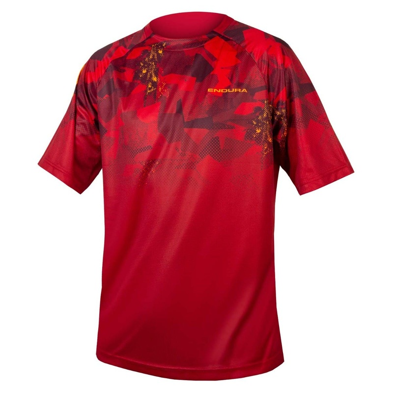 Endura Singletrack Print Tee LTD Short Sleeve Jersey Rusty Red