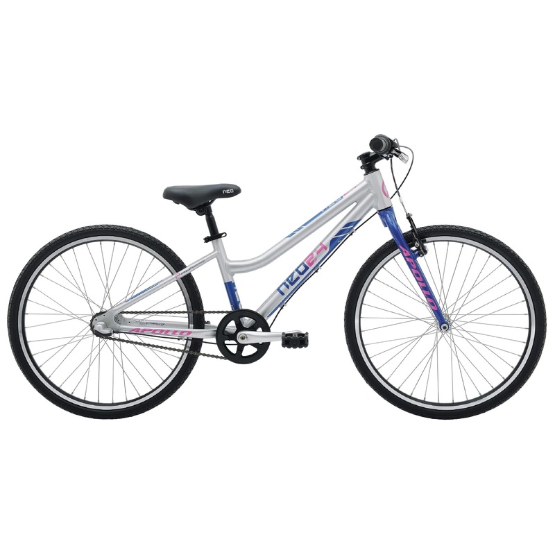 Bike18 NEO 3I Kids 24 Brushed Alloy Navy Blue Pink