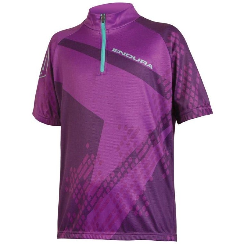 Endura Clothing Ray Kids Short Sleeve Jersey Purple