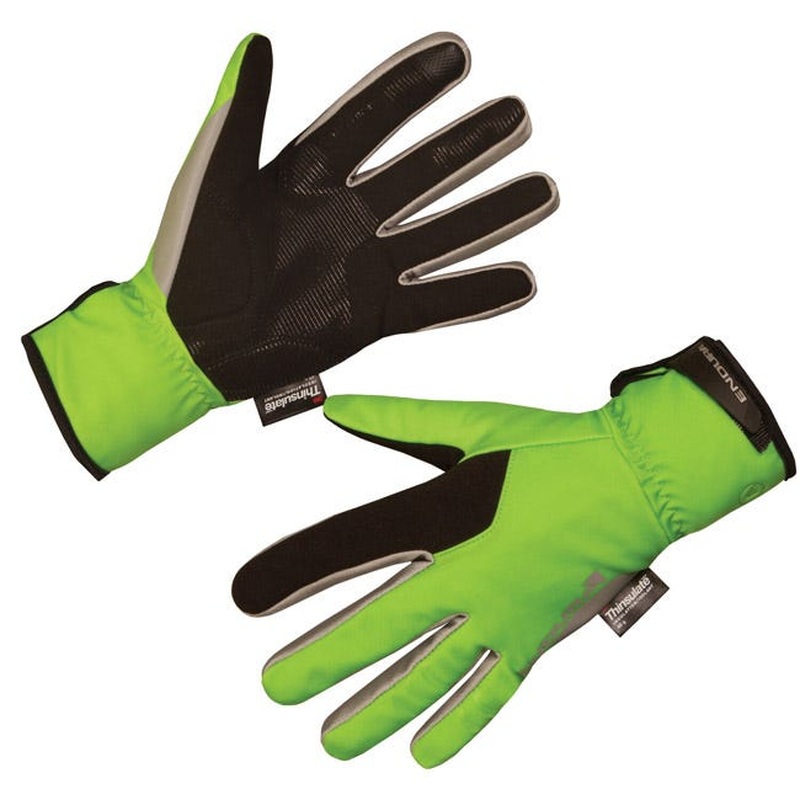 Endura Deluge II Full Finger Gloves Hi-Viz Green