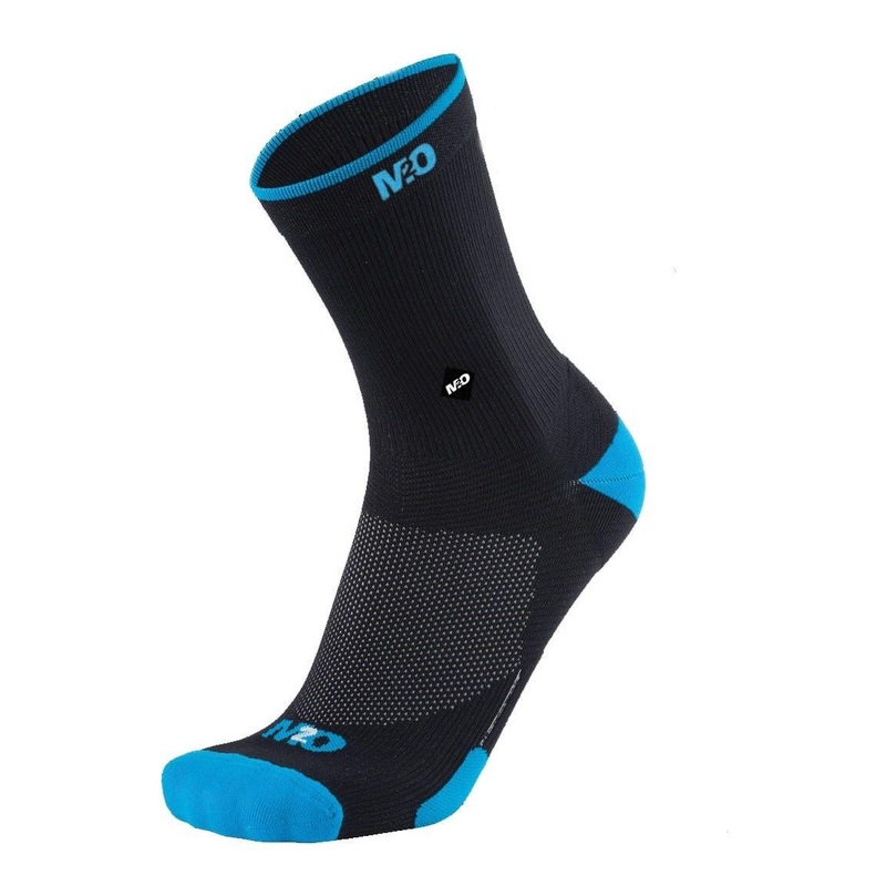 M2O Endurance Band Socks Black/Cyan