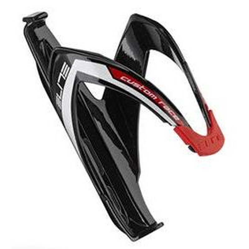 Elite Custom Race Bottle Cage Gloss Black/Red
