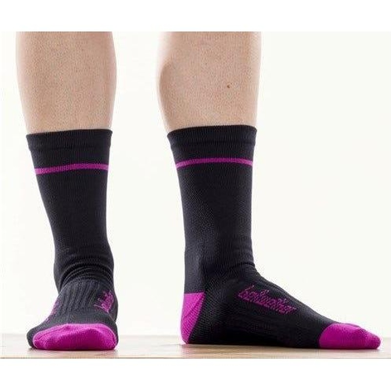 Bellwether Optime Socks Black/Fuchsia