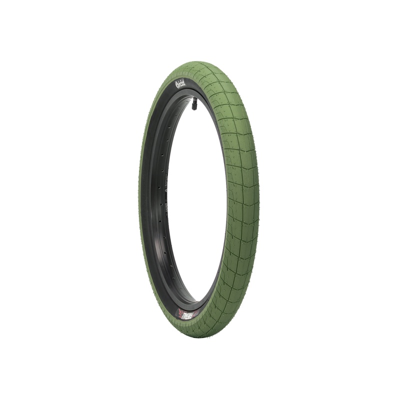 Eclat Fireball BMX Tyre 20 X 2.30'' Army Green/Black Wall