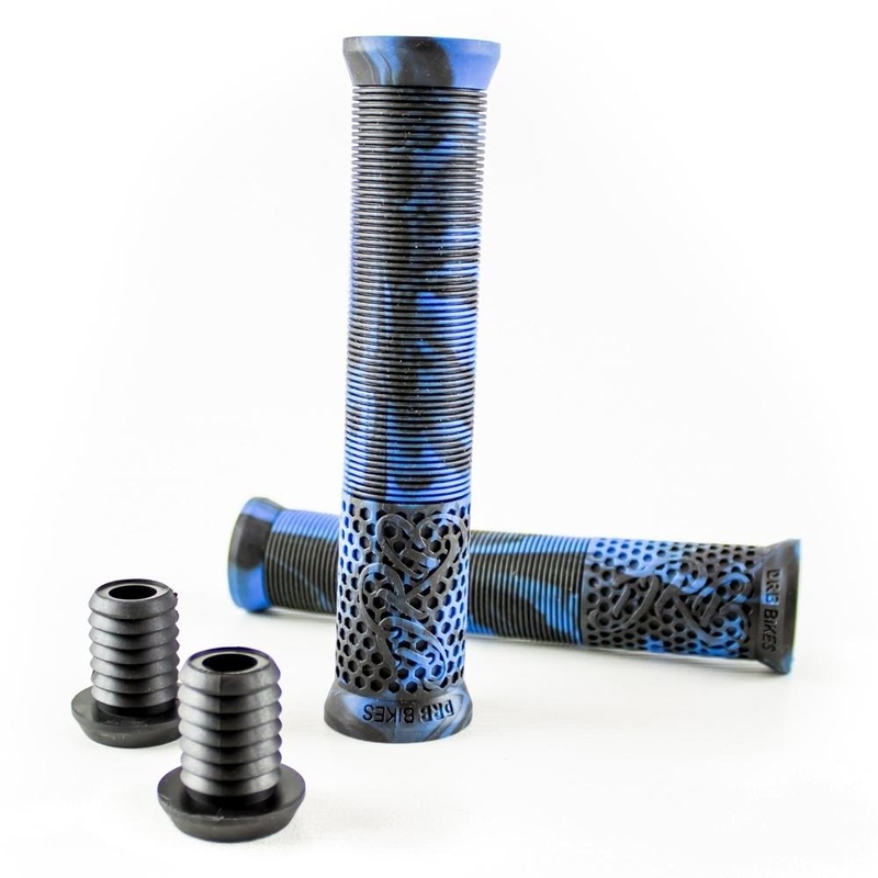 DRB Honey Bmx Flangeless Grips Blue Swirl