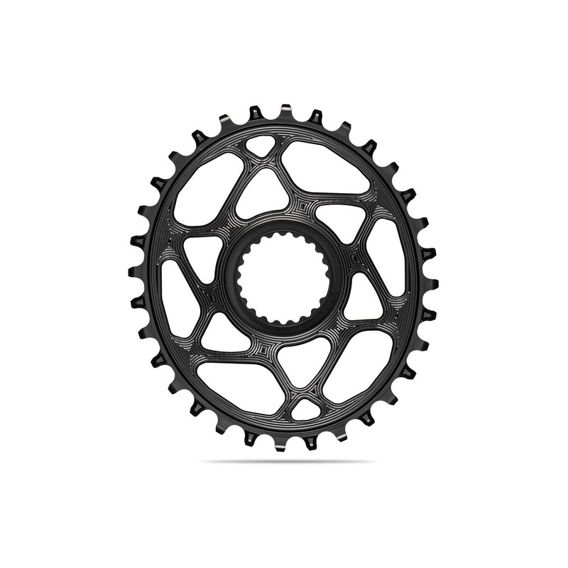 absoluteBLACK Oval Premium Chainring Shimano XTR M9100 Direct Mount 1x Narrow Wide Black