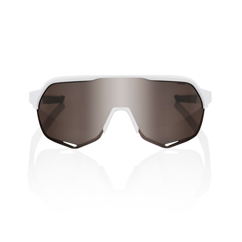100% Sunglasses S2 BORA Hans Grohe Team White with HiPER Silver Mirror Lens