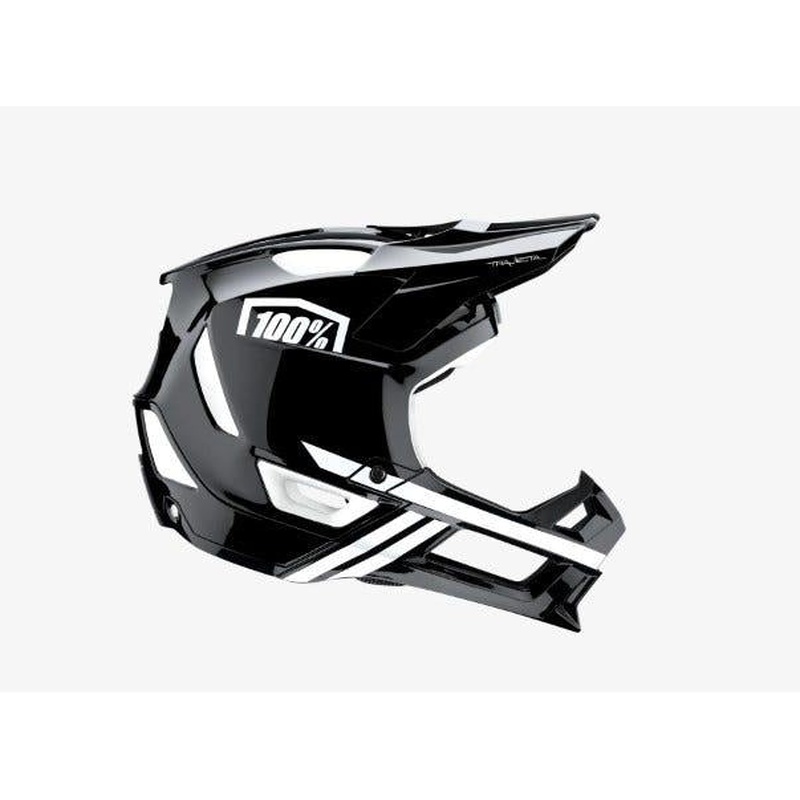 100% Trajecta Full Face Helmet with Fidlok Black/ White