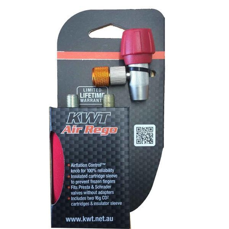 KWT Air Rego C02 Inflator with 2 x 16g CO2 Cartridges