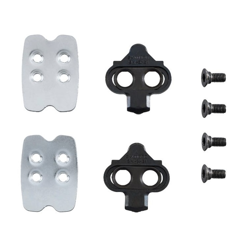 Shimano SM-SH51 SPD Single-Direction Release Cleat Set with New Cleat Nut Black