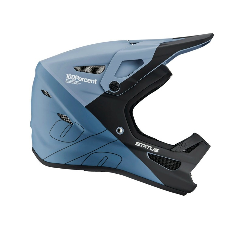 100% Status Youth Fullface Helmet Drop/Steel Blue