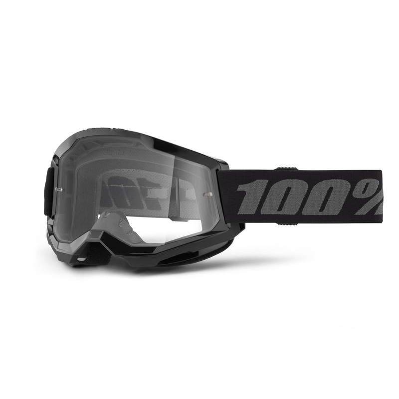 100% Strata 2 Goggles Black - Clear Lens