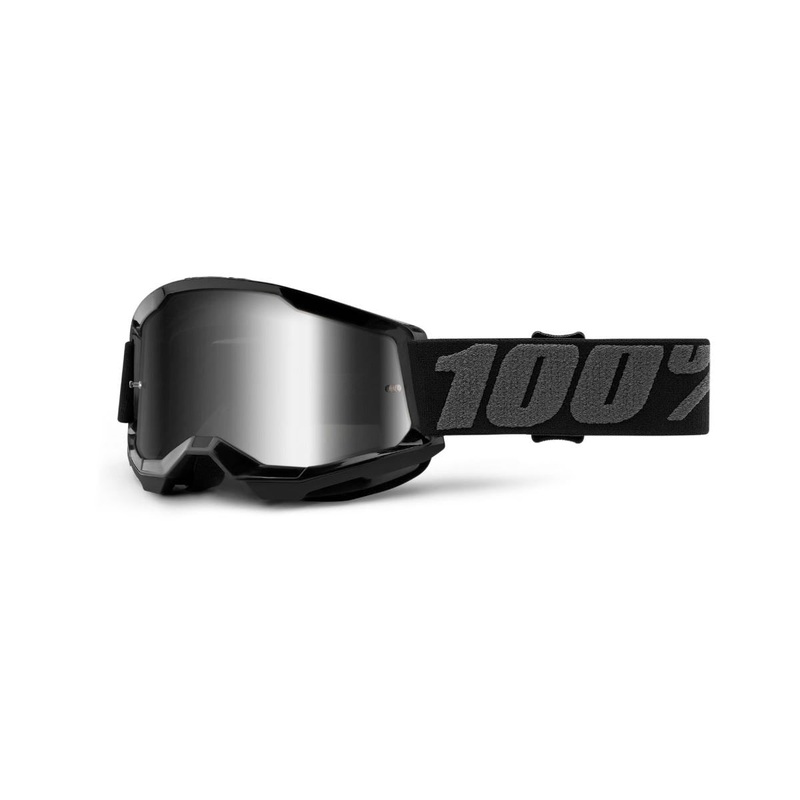100% Strata 2 Goggles Black/Mirror Silver Lens
