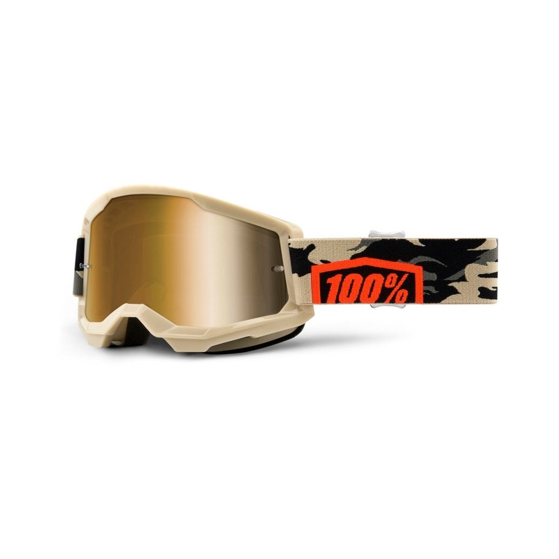 100% Strata 2 Goggles Kombat/True Gold Lens