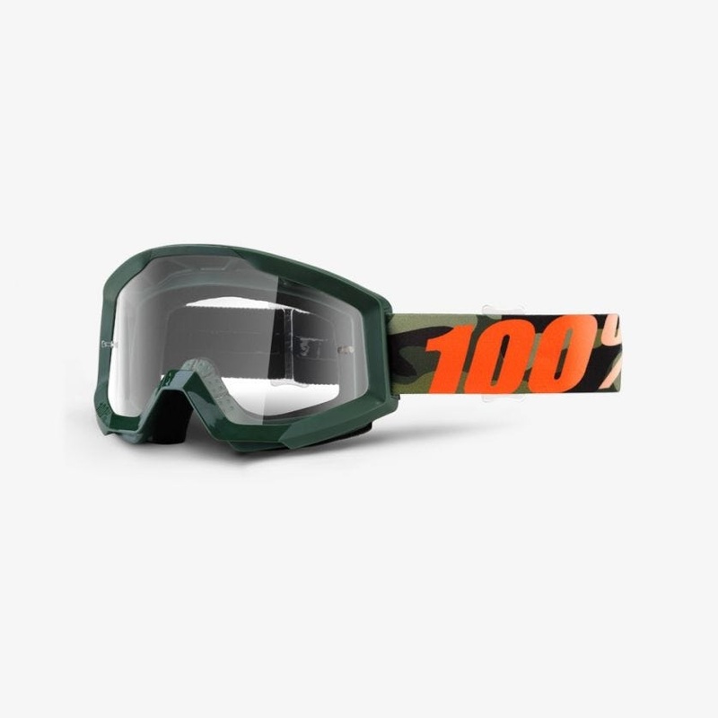 100% Strata Goggles Huntsitan - Clear Lens