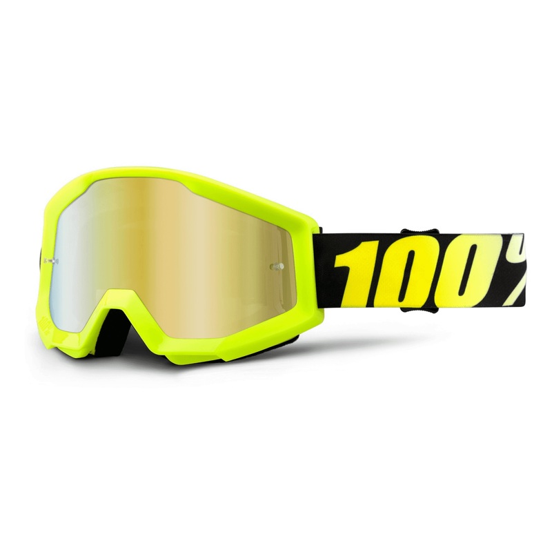 100% Strata Goggles Neon Yellow/Mirror Gold Lens
