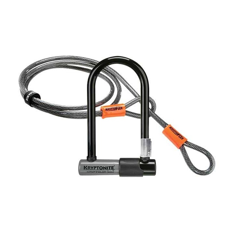 Kryptonite Evolution Mini U-Lock 3.25 X 7 In & 4 Ft Kryptoflex Cable W/ Bkt (3C)