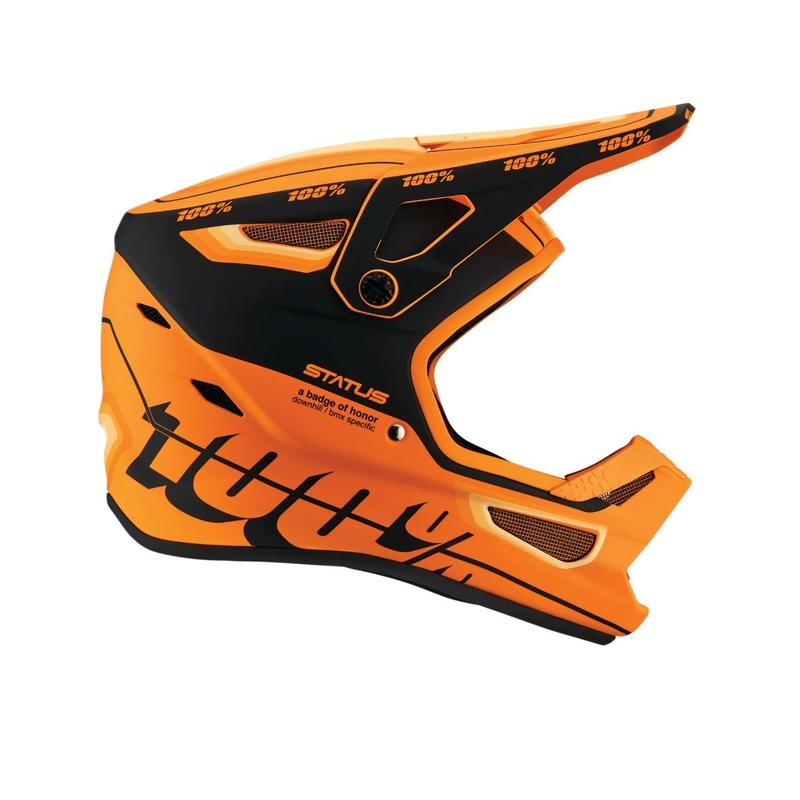 100% Status Youth Full Face Helmet Topenga Orange/Black