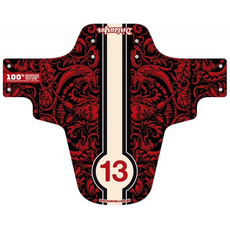 Dirtsurfer Demons Mudguard Red