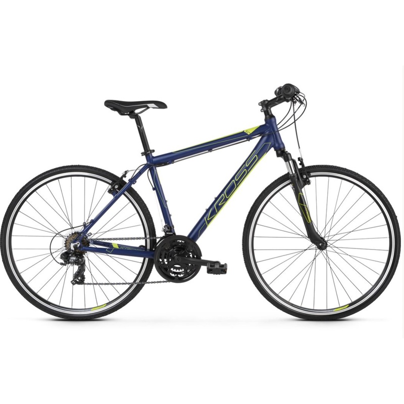 Kross Evado 1.0 700c Hybrid Bike Navy/Lime (2020)
