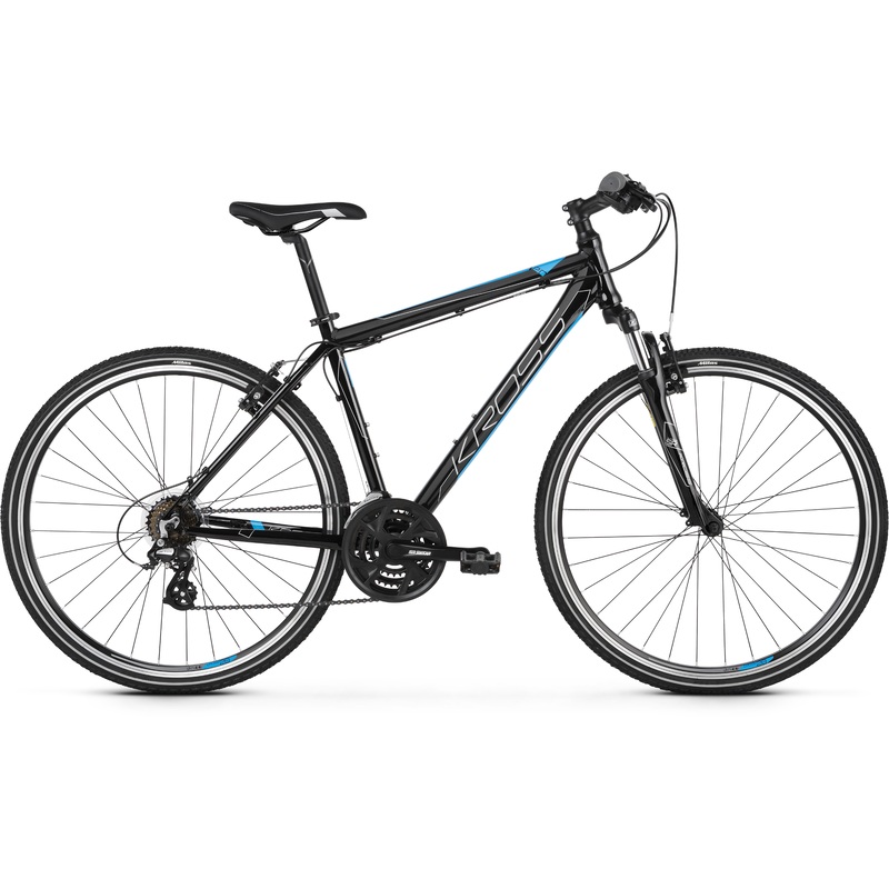 Kross Evado 2.0 700c Hybrid Bike Black/Blue (2020)