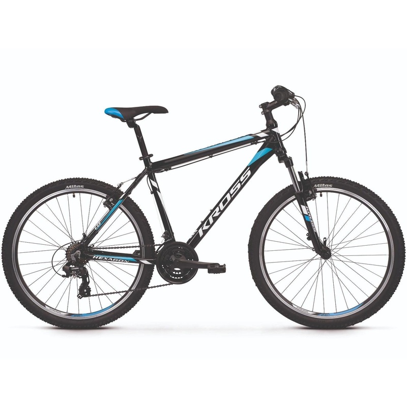 Kross Hexagon 1.0 26 Mountain Bike Black/White/Blue