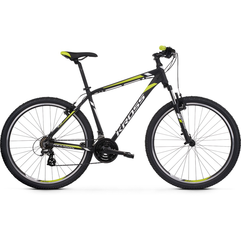Kross Hexagon 2.0 26 Mountain Bike Black/White/Lime Small (2020)