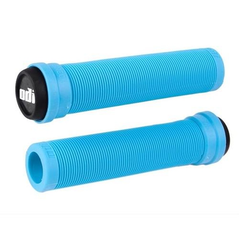 ODI Longneck SL Soft Flangeless BMX Grips Aqua