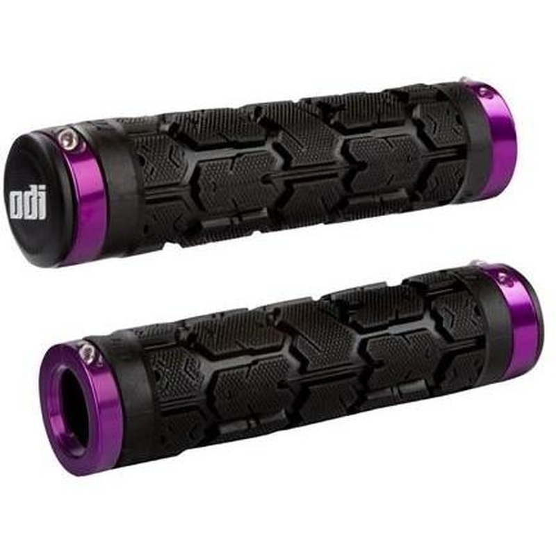 ODI Rogue MTB Lock On Grips Black/Purple Clamps