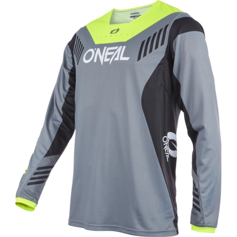 O'Neal Element Fr Hybrid Long Sleeve Jersey Grey/Neon Yellow