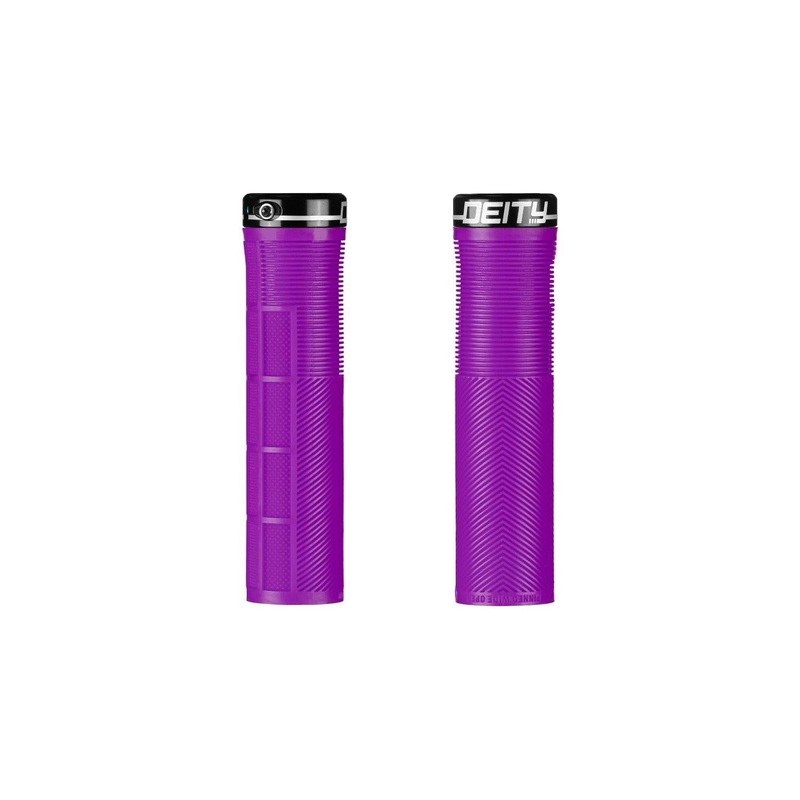 Deity Knuckleduster Lock On Grips Purple