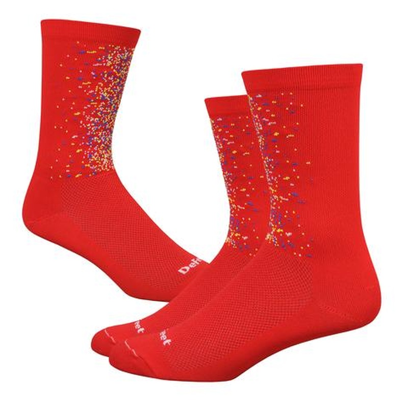 DeFeet Barnstormer Socks 6" Splatter Red