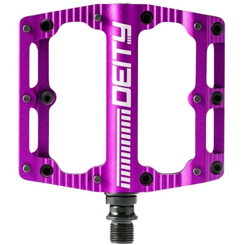 Deity Black Kat Flat Alloy MTB Pedals Purple