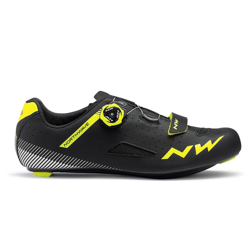 Northwave Core Plus Shoes Black/Yellow Fluro