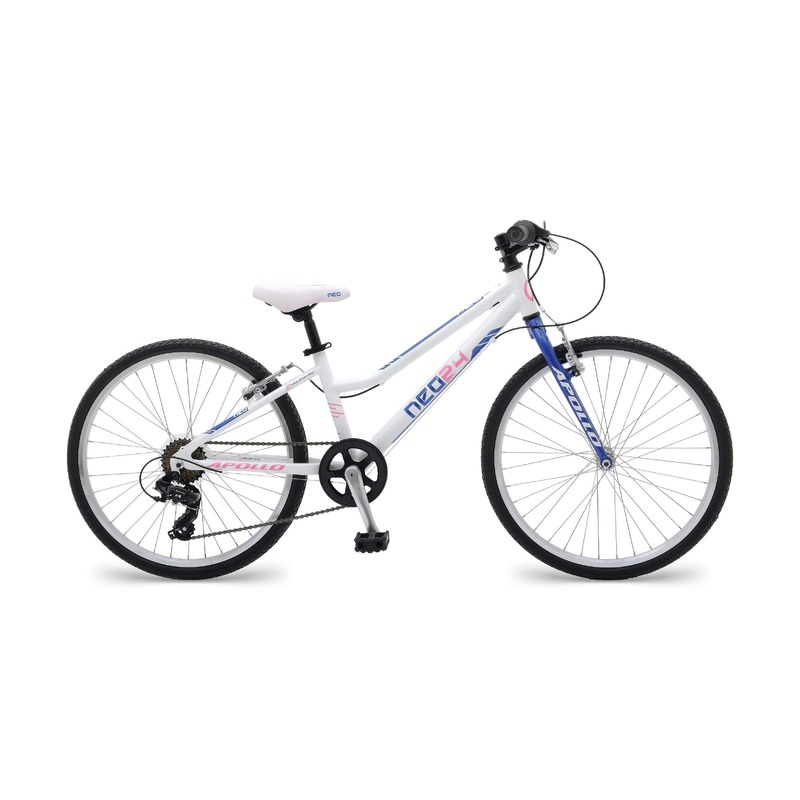 Apollo Neo 24in Kids Bike [White/Navy Blue/Pink] (2017)