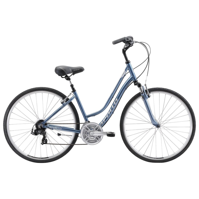 Apollo Shoreline Hybrid Bike Gloss Slate Blue/Silver/Navy Blue