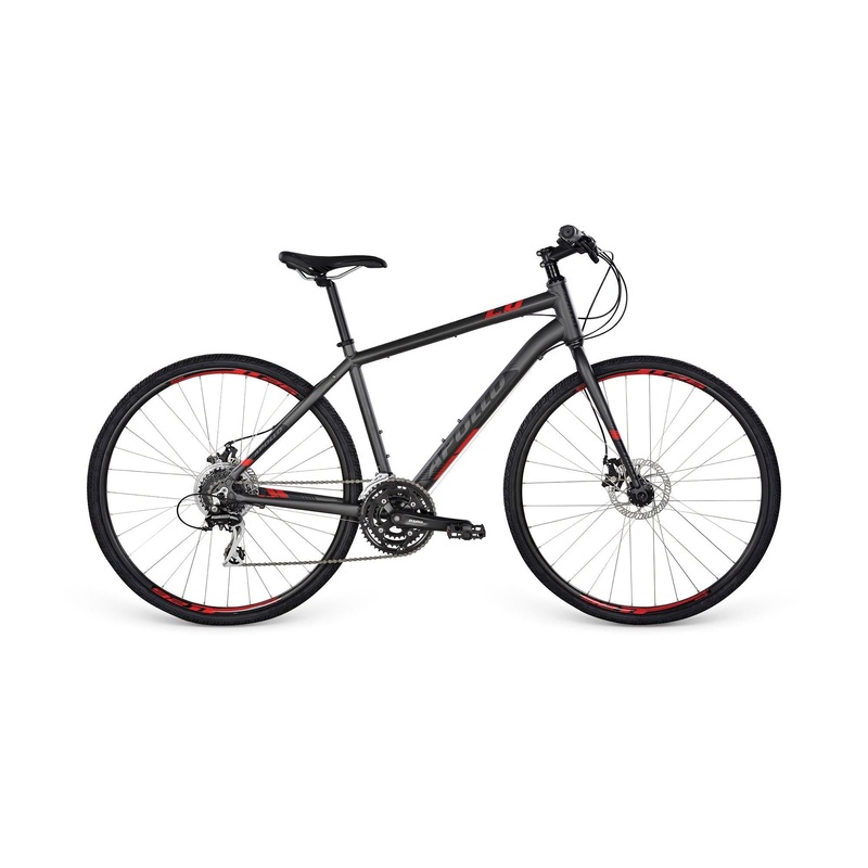 Apollo Trace 20 Flat Bar Road Bike Charcoal/Black/Red (2017)