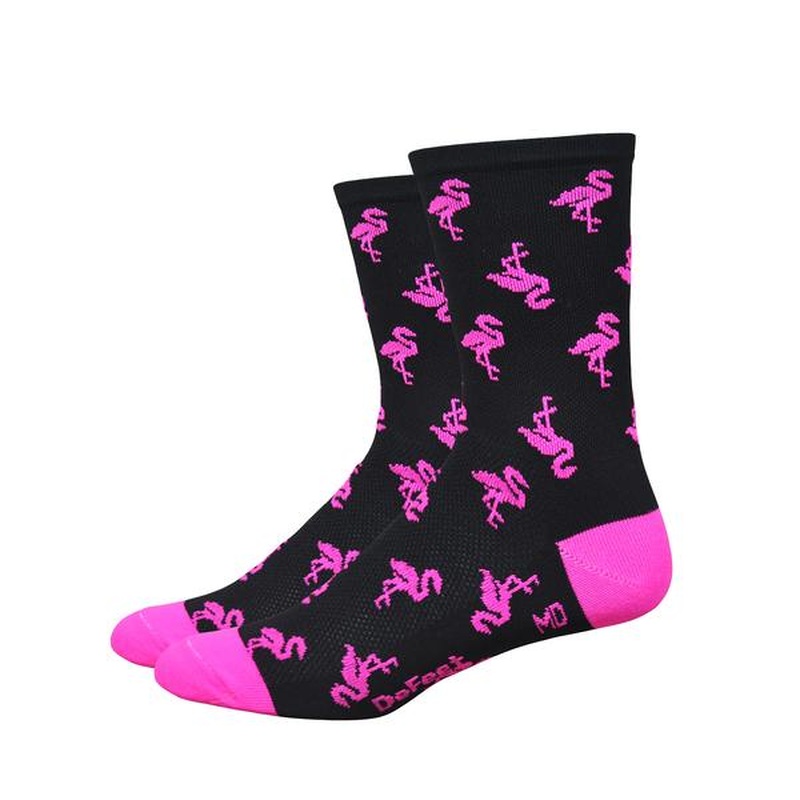 Defeet Aireator Sock Flock Off Black/Hi-viz Pink