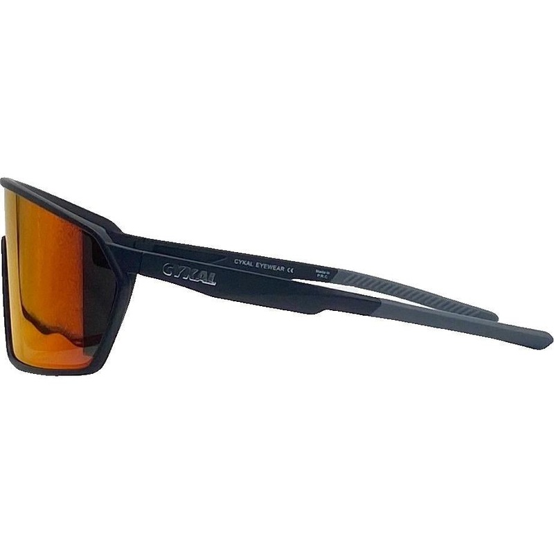Cykal Handle Bar Sunglasses Matte Black - Red Flash Lens