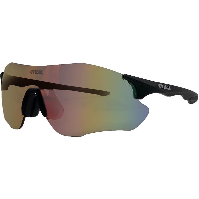 Cykal Hero Sunglasses Matte Black - Red Flash Lens