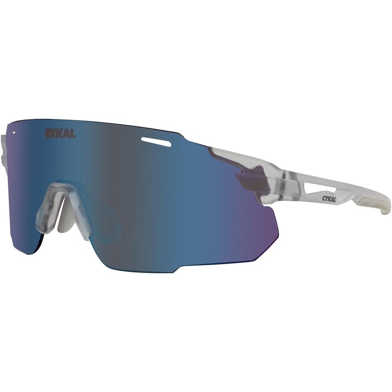 Cykal Kick Sunglasses Matte Clear - Blue Flash Lens