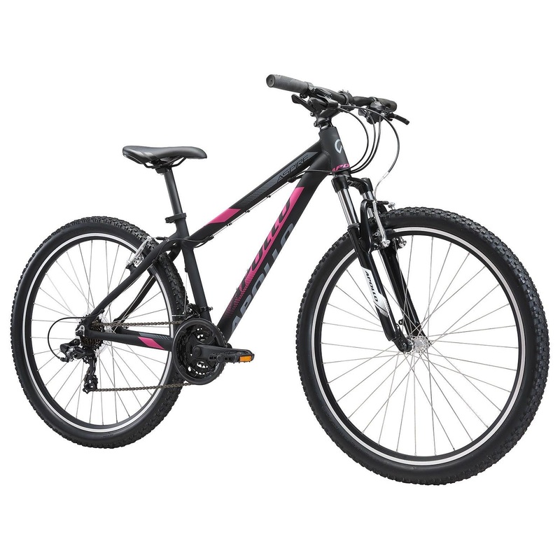 Apollo Aspire 10 Mountain Bike Matte Black/Pink
