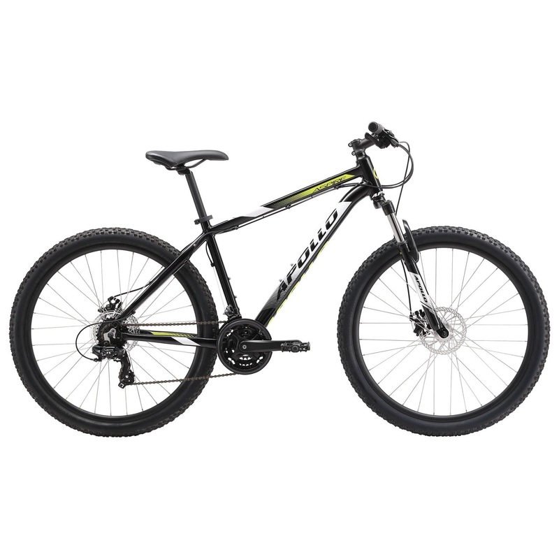 Apollo Aspire 20 Mountain Bike Gloss Black/White/Lime Green