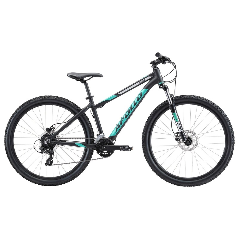 Apollo Aspire 30 Womens Mountain Bike Black/Turquoise/Silver (2020)