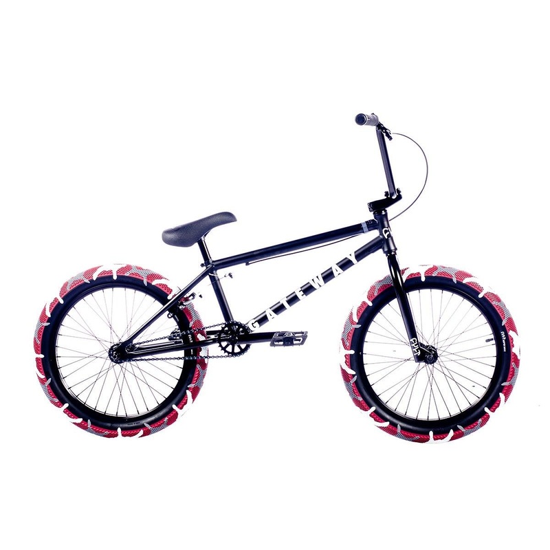 Cult Gateway 20'' BMX Bike Black W/ Red Camo Tyres