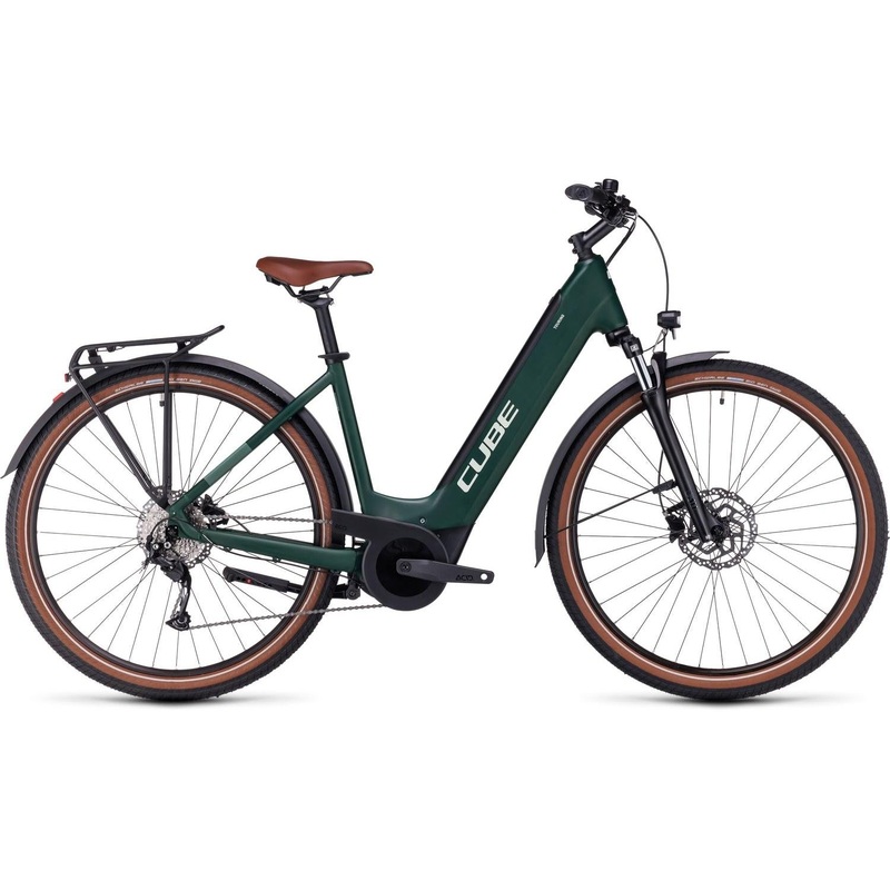 Cube Touring Hybrid ONE 500 Easy Entry Electric Hybrid Bike Darkgreen'n'Green