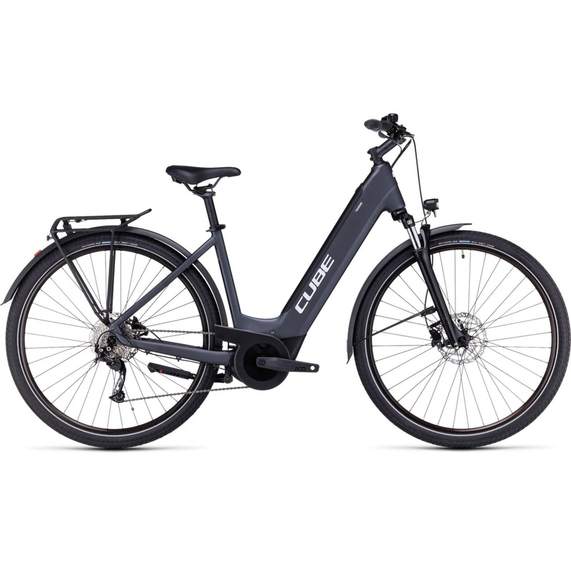 Cube Touring Hybrid ONE 500 Easy Entry Hybrid Bike 500Wh Battery grey'n'white