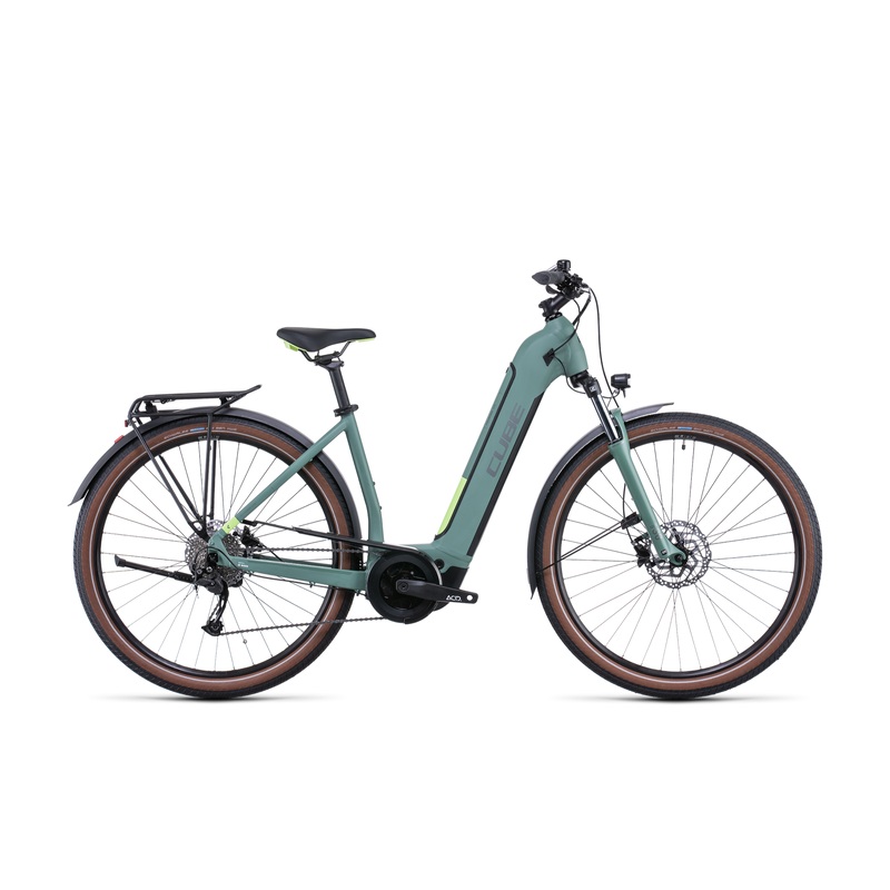 Cube Touring Hybrid ONE 500 EasyEntry Electric Hybrid Bike Green 'n' Sharp Green