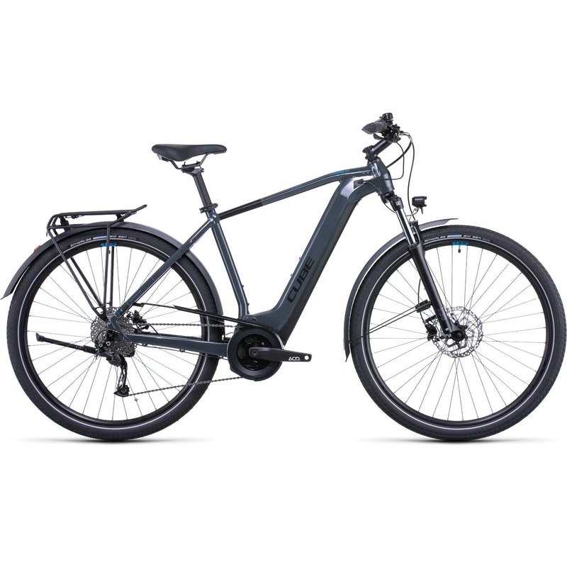 Cube Touring Hybrid ONE 500 Electric Hybrid Bike Grey Blue 'n' Blue